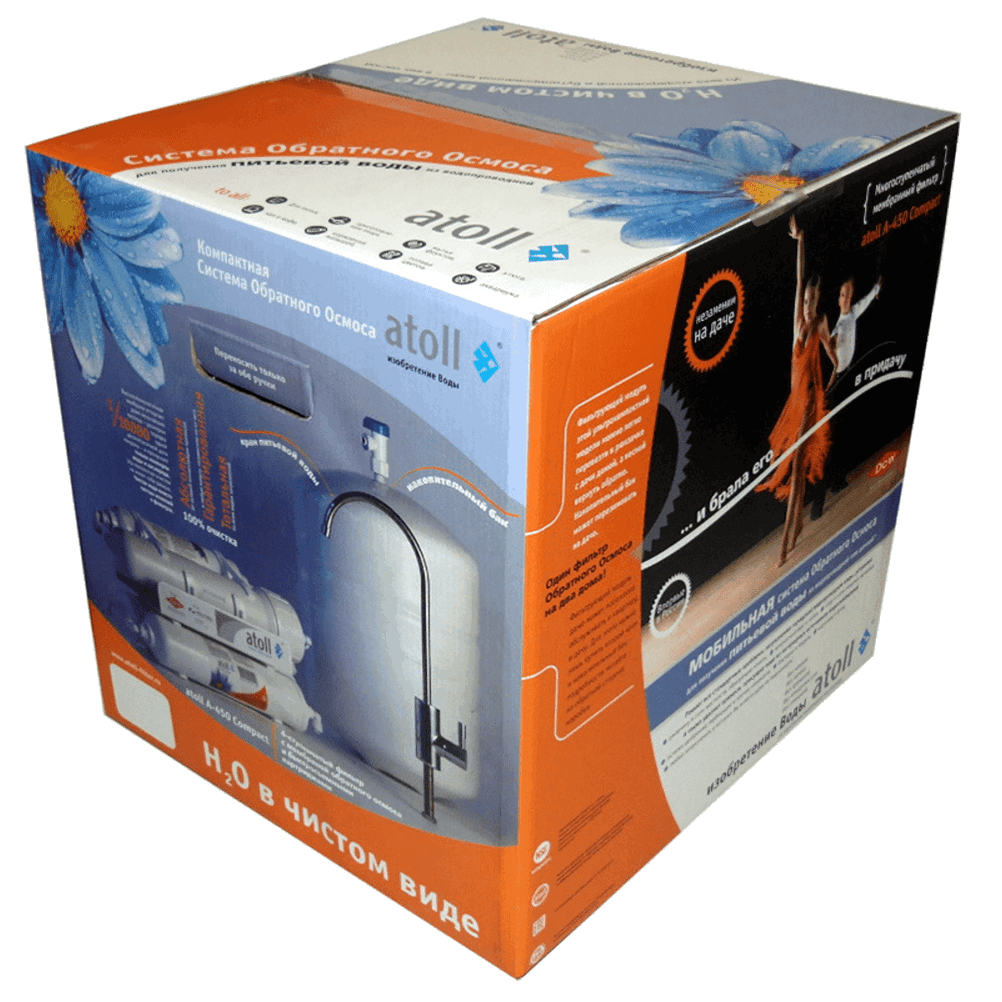 Упаковка системы обратного осмоса Atoll A-4100 Compact